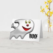おばけのハロウィン グリーティングカード (黄色い花)