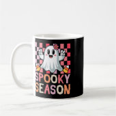 おばけのハロウィン レトロな女性用 コーヒーマグカップ (左)