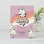 おばけのハロウィン 1歳の誕生日 招待状 (スタンド正面)