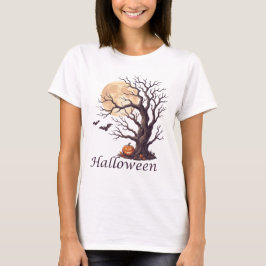 おばけのハロウィーンのひねくれ木のジャック・オ・ランタン Tシャツ