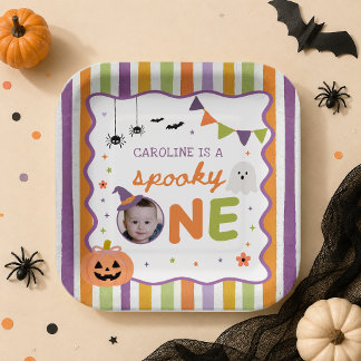 おばけのハロウィーンゴースト誕生日ペーパープレート ペーパープレート