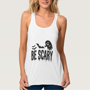 おばけのバットヴィンテージ ハロウィンTシャツデザイン タンクトップ