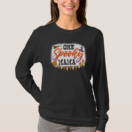 おばけのママ ハロウィン漂白 Tシャツ (正面)