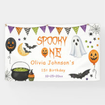 おばけのレトロ1歳の誕生日ハロウィンパーティー