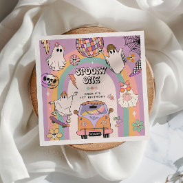 おばけのワンくん レトロで楽しい1歳の誕生日パーティー スタンダードカクテルナプキン