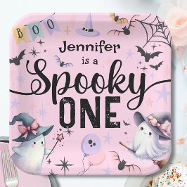 おばけのワンちゃん かわいいお化け ハロウィン 1歳の誕生日 ペーパープレート