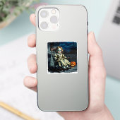 おばけの人形とハロウィンのカボチャ シール (スマートフォン)