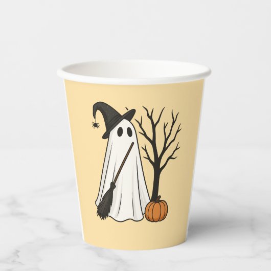 おばけの可愛いハロウィンペーパーカップ 紙コップ (正面)