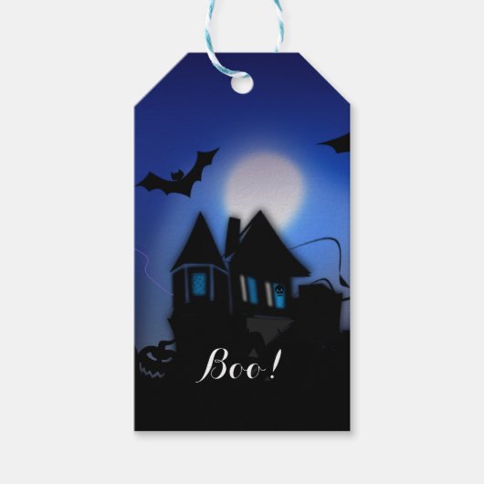 おばけの夜、ハロウィン…ブー! ギフトタグ (正面)
