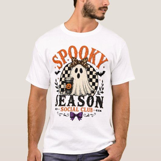 おばけの季節のサークル ハロウィンTシャツ Tシャツ (正面)