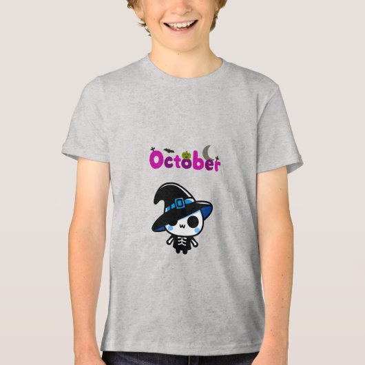 おばけの季節の魔女、 トライブレンドTシャツ (正面)
