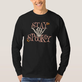 おばけの手 レトロハロウィン スケルトン お化け Tシャツ