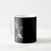 おばけの森でパグの自撮り コーヒーマグカップ (正面左)