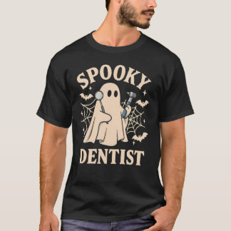 おばけの歯医者さんコスプレ ハロウィーン ゴースト デンタルケア Tシャツ