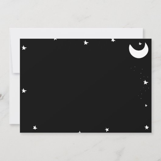 おばけの男の子の誕生日パーティーの写真にお礼のカード サンキューカード (裏面)