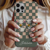 おばけの花柄チェック格子 Case-Mate iPhoneケース