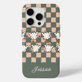 おばけの花柄チェック格子 Case-Mate iPhoneケース (裏面)
