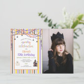 おばけの誕生日パーティーの招待状写真 招待状 (スタンド正面)