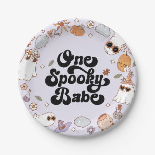おばけの赤ちゃん グルービー・ハロウィン1歳の誕生日 ペーパープレート