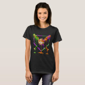 おばけの野球アイスクリーム垂れたホームベース Tシャツ (正面フル)