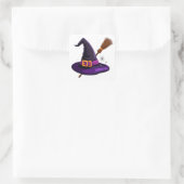 おばけの魔女のほうき ハロウィン 👻 スクエアシール (バッグ)