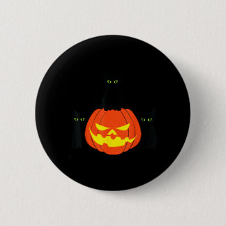おばけの黒猫 ハロウィン かぼちゃ 猫 ジャック・オー 缶バッジ