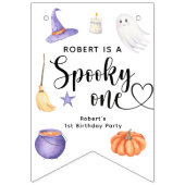 おばけの1歳のハロウィン 初めての誕生日会 バンティングフラッグ (第2の旗)