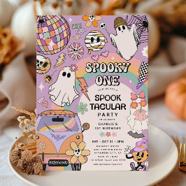 おばけの1歳 おしゃれなハロウィン 誕生日パーティー 招待状