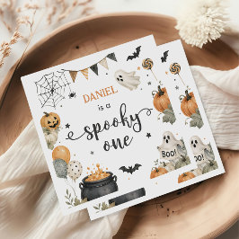 おばけの1歳 ハロウィン 誕生日 ガールズ ゴースト スタンダードカクテルナプキン