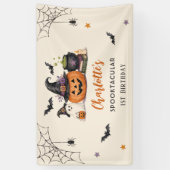 おばけの1歳 ハロウィン 誕生日 ガールズ ゴースト 横断幕 (縦)