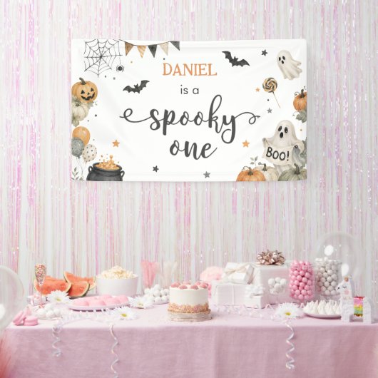 おばけの1歳 ハロウィン 誕生日 ガールズ 横断幕 (パーティー)