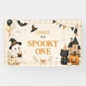 おばけの1歳 ハロウィン 誕生日 ガールズ 横断幕 (横)