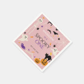 おばけの1歳 ハロウィン 誕生日 ピンク スタンダードカクテルナプキン (角)