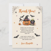 おばけの1歳 ハロウィン 誕生日 女の子 サンキューカード (正面)