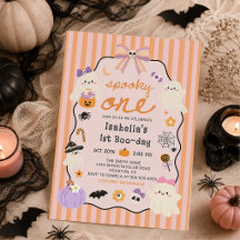 おばけの1歳 ハロウィン 誕生日 招待状