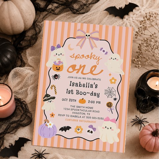 おばけの1歳 ハロウィン 誕生日 招待状
