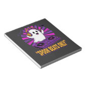 おばけのDJハロウィンビートデザイン_1 ノートパッド (アングル)