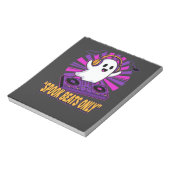 おばけのDJハロウィンビートデザイン_1 ノートパッド (回転)