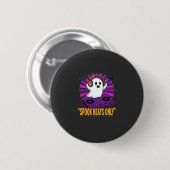 おばけのDJハロウィンビートデザイン_1 缶バッジ (正面&裏面)