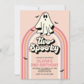 おばけのGroovyハロウィン 2歳の誕生日おめでとう 招待状 (正面)