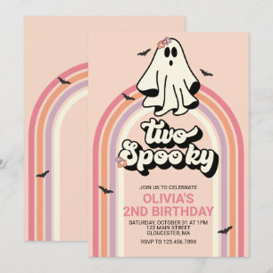 おばけのGroovyハロウィン 2歳の誕生日おめでとう 招待状