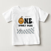 おばけオヤジ ハロウィン1歳誕生日 ベビーTシャツ (正面)