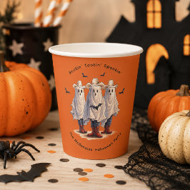 おばけカウボーイのウエスタンハロウィン 紙コップ