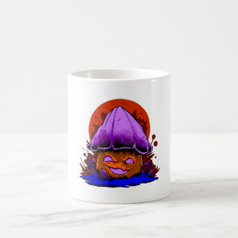 おばけキノコのレトロなハロウィンパーティー コーヒーマグカップ