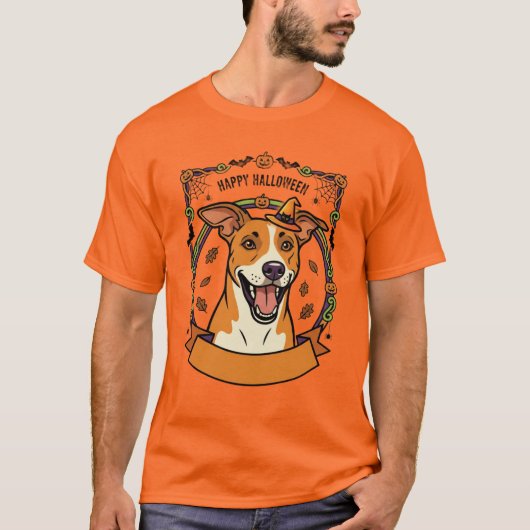 おばけシーズンの仔犬 Tシャツ (正面)