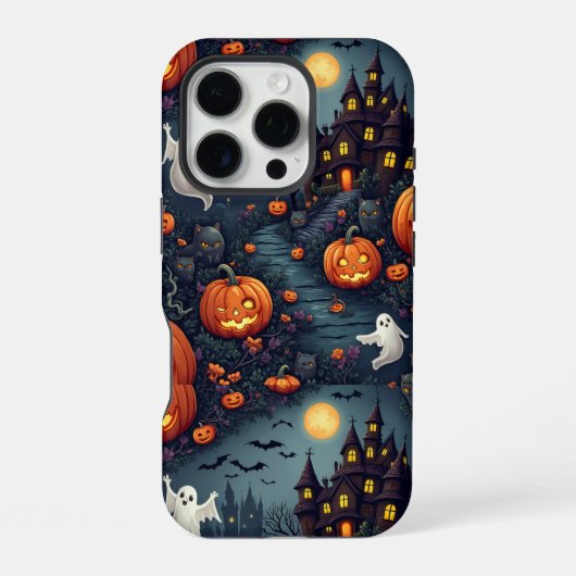 おばけハロウィンお化けの夜 iPhone 16 Proケース iPhoneケース (裏面)
