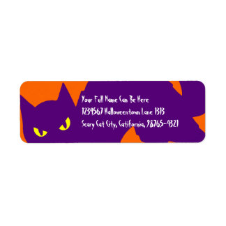 おばけハロウィン子猫 ラベル