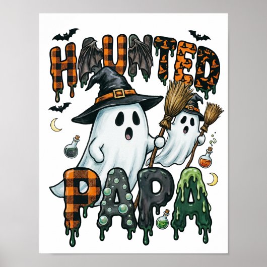 おばけパパのハロウィンデザイン ポスター (正面)