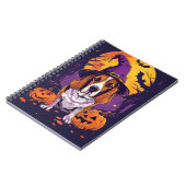おばけビーグル ハロウィン 魔女とカボチャ ノートブック (左側)