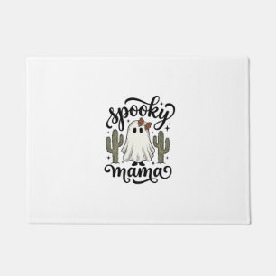 おばけママ幽霊サボテン ビンテージ ハロウィンTシャツ_1 ドアマット